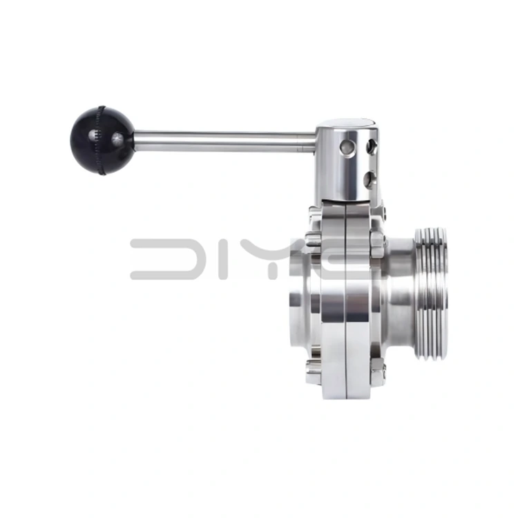 Βαλβίδα πεταλούδας με σπείρωμα υγειονομικής συγκόλλησης